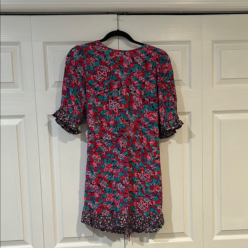 RIXO New With Tags Tiered Puff Sleeve Mini Dress